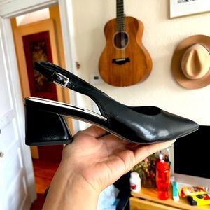 Slingback Black heels, worn once